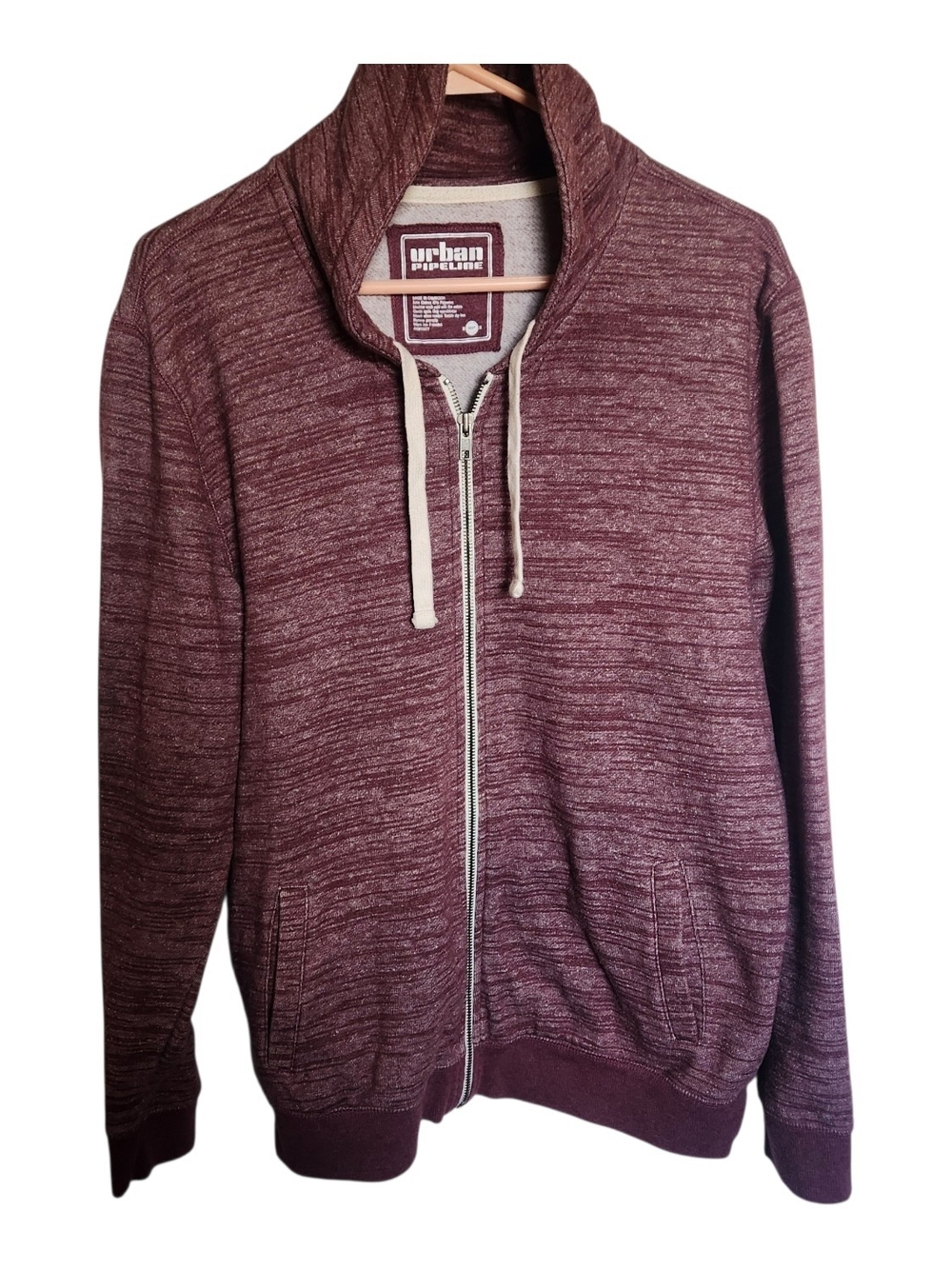 Urban Pipeline Womens Maroon Full-Zip Jacket- Unisex